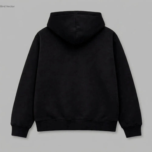 Oversized Graphic Hoodie in Black, showing the heavy-weight fabric and oversized streetwear