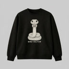 Anatomical Snake specimen graphic printed on a black heavy weight oversized Sweatshirt