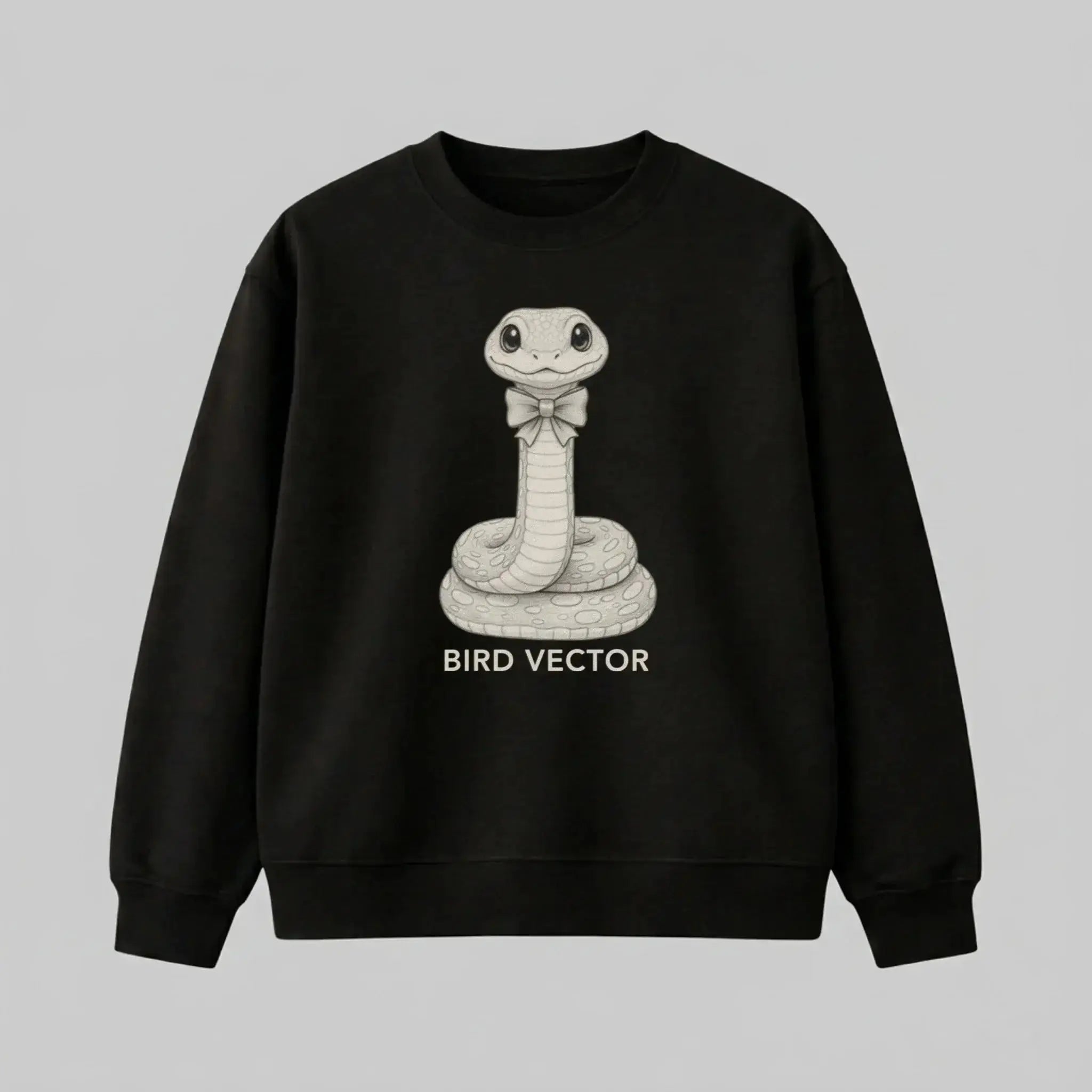 Anatomical Snake specimen graphic printed on a black heavy weight oversized Sweatshirt